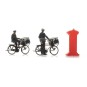 Arti_5870052-Artitec 5870052 Figures, mail carriers on bicycles + mailbox
