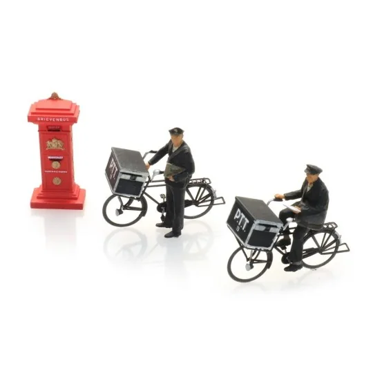 Arti_5870052-Artitec 5870052 Figures, mail carriers on bicycles + mailbox