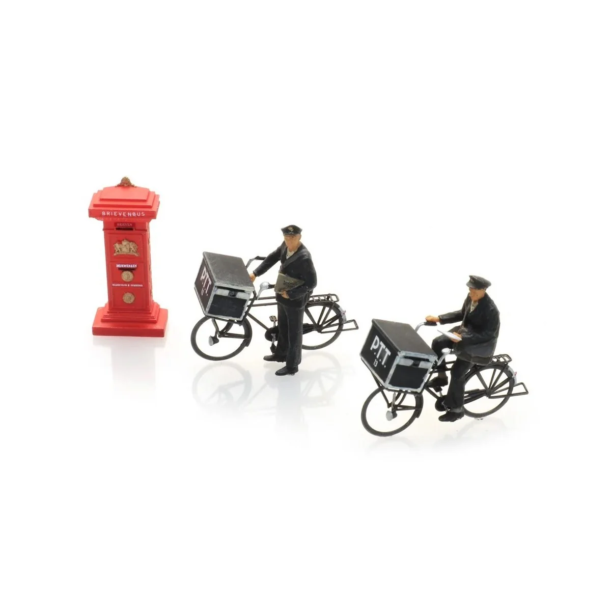 Artitec 5870052 Figures, mail carriers on bicycles + mailbox - Arti...