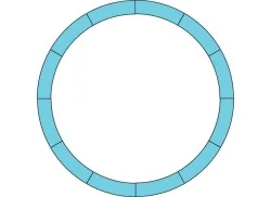 Piko G 35211-12 set of 12 curved rails, R1, 30°, with fishplates - P...