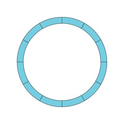 Piko G 35211-12 Set de 12 Rails courbes, R1, 30°, avec éclisses Piko G Piko_35211-12 - 1