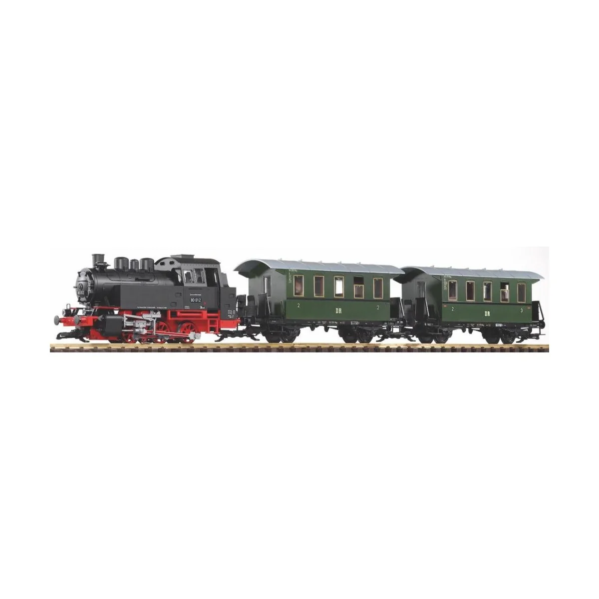 Piko G BR80+WAG BR 80 steam locomotive set with sound and smoke effects... Piko G BR80+WAG BR 80 steam locomotive set with sound and smoke effects...