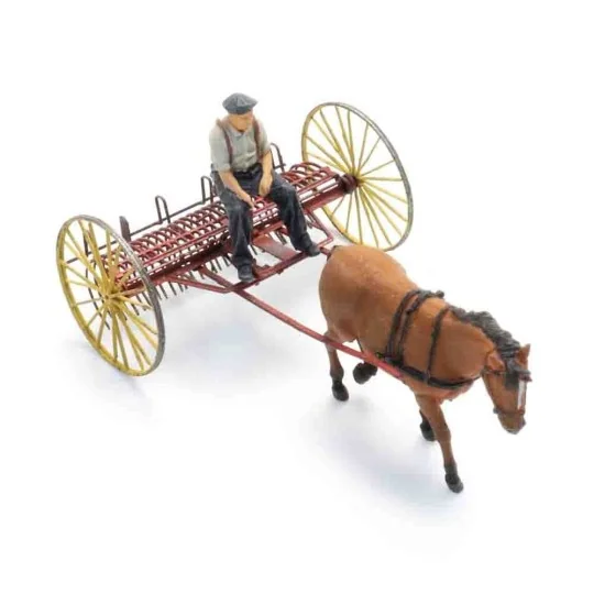 Arti_387.609-Artitec 387.609 Hay Rake with Horse + Figurine