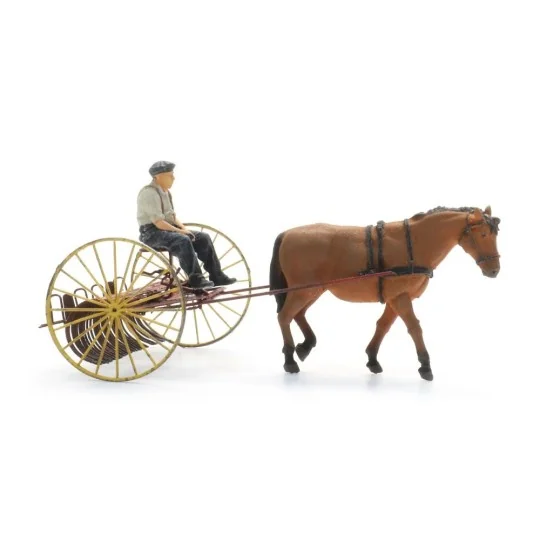 Arti_387.609-Artitec 387.609 Hay Rake with Horse + Figurine