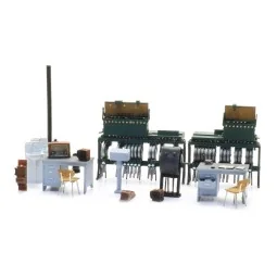 Artitec 387.536 Interior of the signal box with lever bank