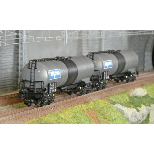 Piko_28316-Piko 28316 Set of 2 angled tank wagons with bogies, Algeco