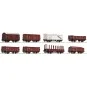 Roco 44002 Set of 8 Freight Wagons, DB Roco_44002-Roco 44002 Set of 8 Freight Wagons, DB