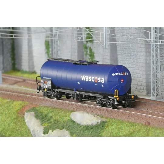 HR6666-Rivarossi HR6666 Wagon citerne à bogies, livrés bleu, WASCOSA