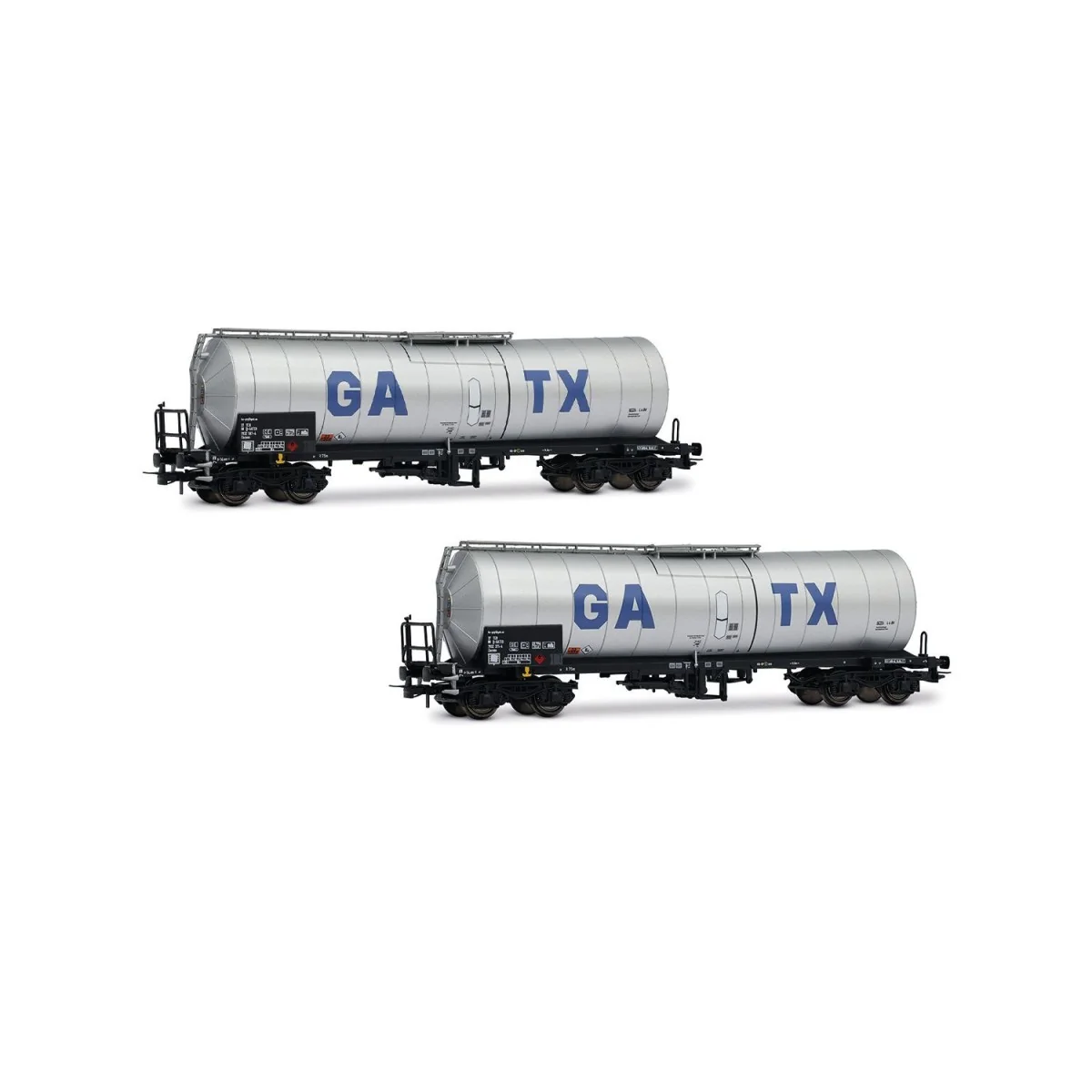 Rivarossi HR6667 Set de 2 wagons citernes à bogies, gris clair, grand logo GATX Rivarossi HR6667 - 6