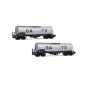 Rivarossi HR6667 Set of 2 bogie tank wagons, light grey, large GATX... HR6667-Rivarossi HR6667 Set of 2 bogie tank wagons, light grey, large GATX logo
