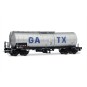 HR6667-Rivarossi HR6667 Set of 2 bogie tank wagons, light grey, large GATX logo