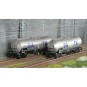 HR6667-Rivarossi HR6667 Set of 2 bogie tank wagons, light grey, large GATX logo
