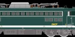 R37 HO41082CDS BB 20203 electric locomotive, SNCF, green, Strasbour...