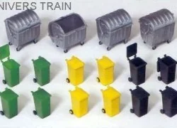 Preiser 17202 trash cans and containers Ho