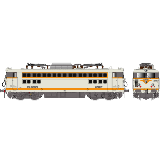 R37_HO41083B-R37 HO41083B BB 20204 electric locomotive, SNCF, concrete grey, Strasbourg