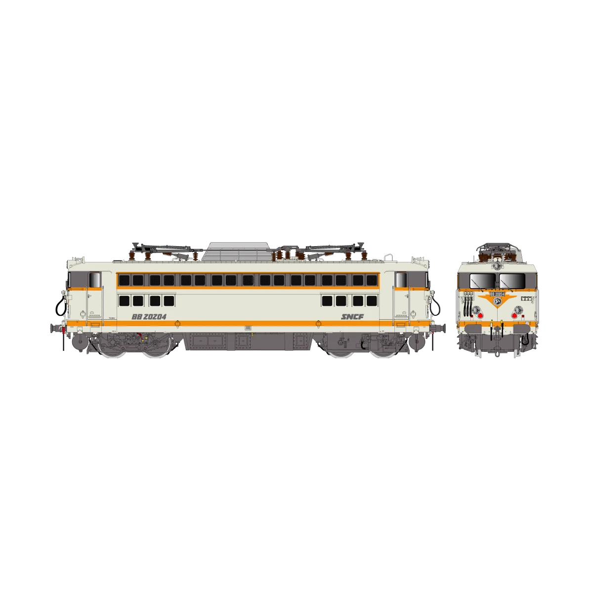 R37 HO41083B Locomotive électrique BB 20204, SNCF, gris béton, Strasbourg Rail 37 - R37 R37_HO41083B - 1