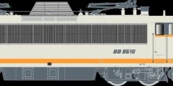R37 HO41117DS BB 8610 electric locomotive, SNCF, concrete, Toulouse...