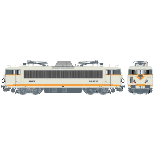 R37_HO41117DS-R37 HO41117DS Locomotive électrique BB 8610, SNCF, béton, Toulouse, digital sonorisée