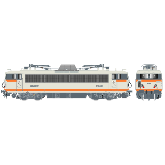 R37_HO41119DS-R37 HO41119DS Locomotive électrique BB 408599 KVB, SNCF, béton, logo Nouille, Toulouse, digital sonorisée