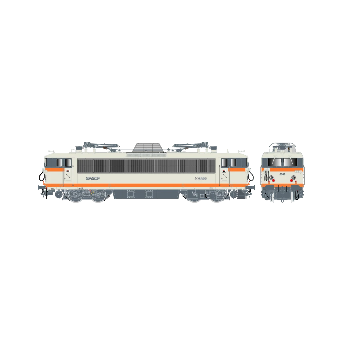 R37 HO41119 Locomotive électrique BB 408599 KVB, SNCF, béton, logo Nouille, Toulouse Rail 37 - R37 R37_HO41119 - 1