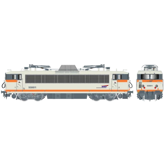 R37_HO41120-R37 HO41120 Locomotive électrique BB 508611 KVB, SNCF, béton, logo casquette, Toulouse