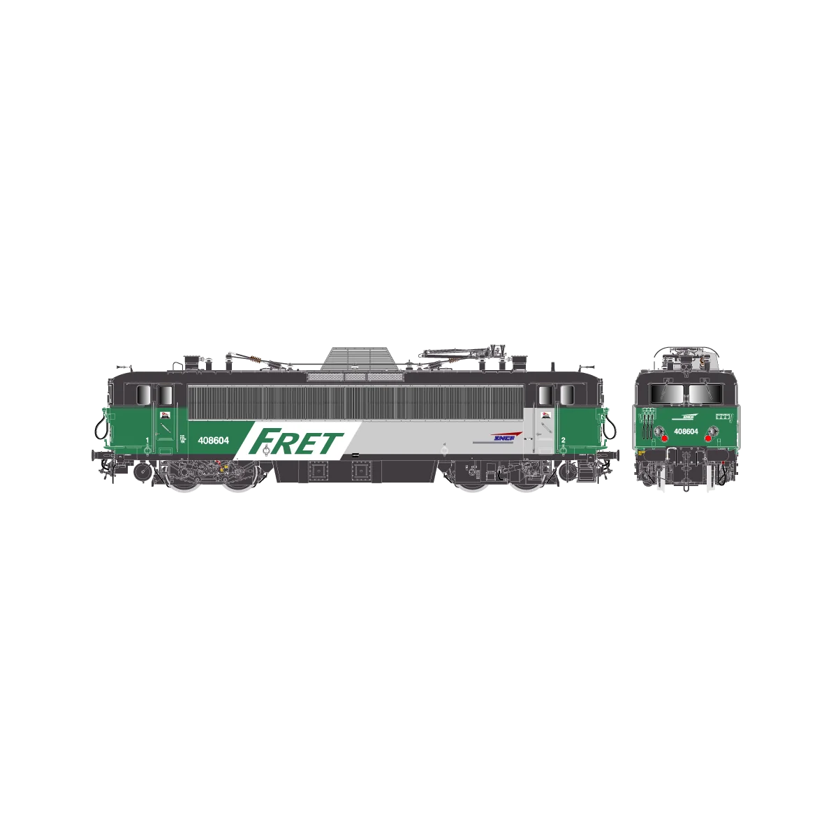 R37 HO41122DS Electric locomotive BB 408604 KVB, SNCF, FRET, cap lo...