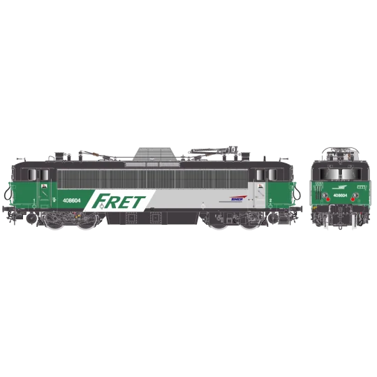 R37_HO41122-R37 HO41122 Locomotive électrique BB 408604 KVB, SNCF, FRET, logo casquette, Toulouse