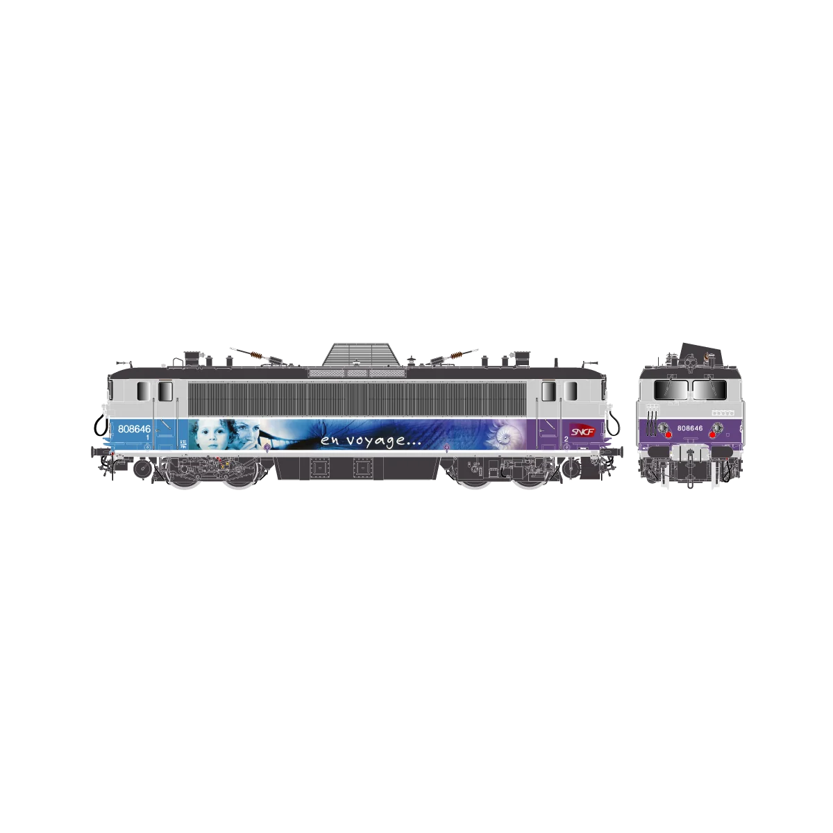 R37 HO41123DS Locomotive électrique BB 808646 KVB, SNCF, En Voyage, logo carmillon, Montrouge, digital sonorisée Rail 37 - R37 R