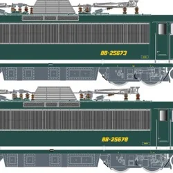 R37 HO41126 Set de 2 locomotives électriques BB 25673 + BB 25678, SNCF, chasse-neige, Dijon Rail 37 - R37 R37_HO41126 - 1