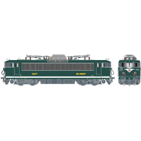 R37_HO41128-R37 HO41128 Locomotive électrique BB 25607, SNCF, chasse-neige, Acheres