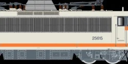 R37 HO41130DS Electric locomotive BB 25615, SNCF, concrete, "noodle...