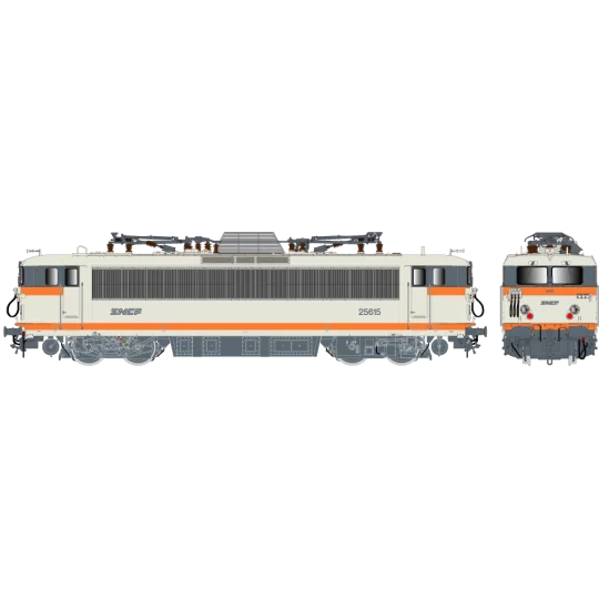 R37_HO41130DS-R37 HO41130DS Electric locomotive BB 25615, SNCF, concrete, "noodle" logo, snowplow, Achères, digital sound