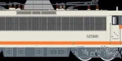 R37 HO41132 Electric locomotive BB 525681 KVB, SNCF, concrete, Carm...