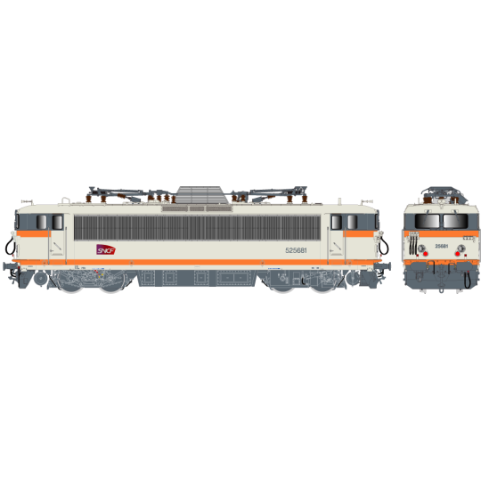 R37_HO41132-R37 HO41132 Locomotive électrique BB 525681 KVB, SNCF, béton, logo carmillon, chasse-neige, Rennes