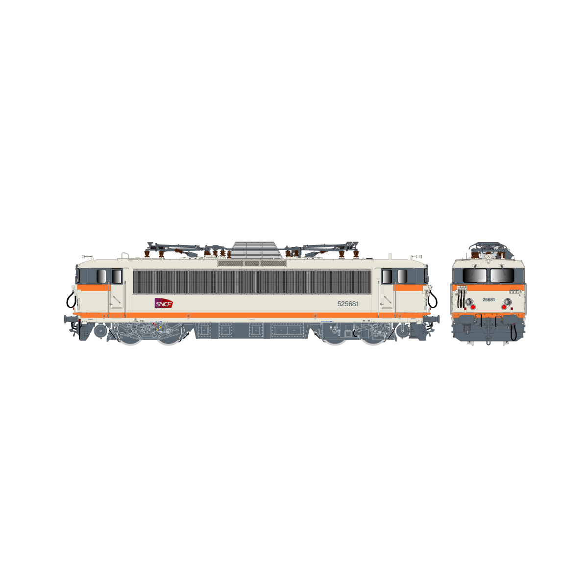 R37 HO41132 Electric locomotive BB 525681 KVB, SNCF, concrete, Carm...
