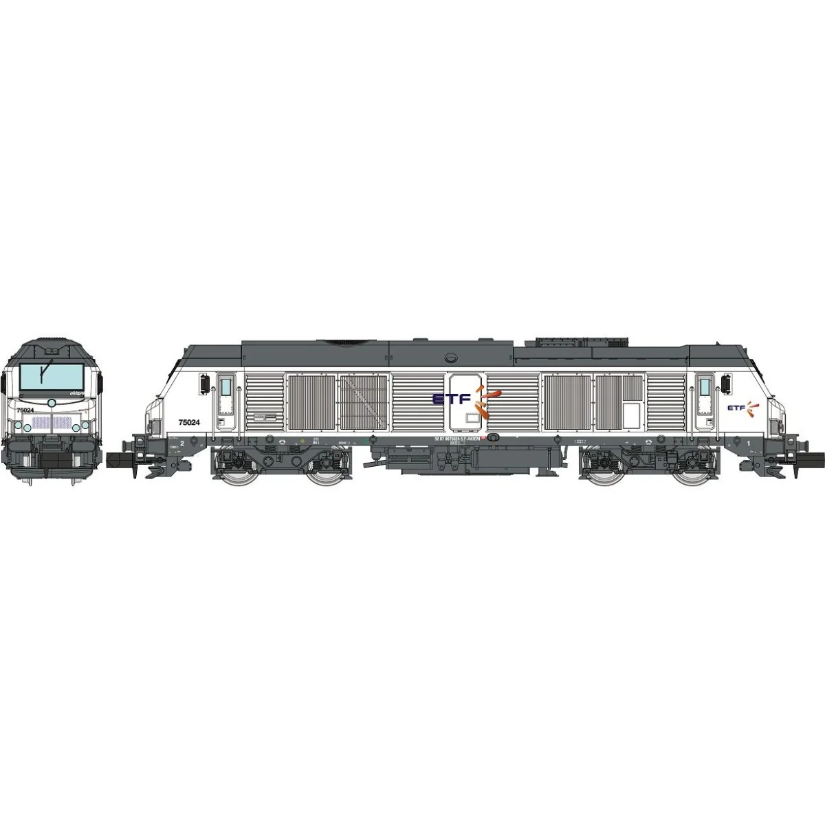 REE Modeles NW295 Locomotive Diesel BB 75024, ETF, blanche, N - 1/160 Ree Modeles NW-295 - 4