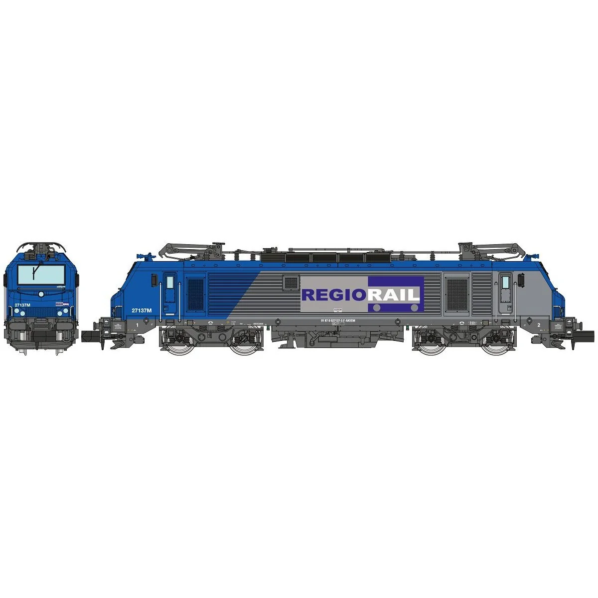 REE Modeles NW297 BB 27137M electric locomotive, REGIO RAIL, blue, ...