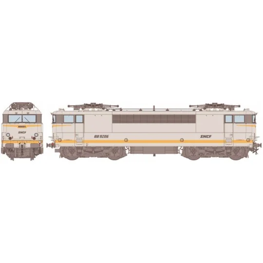 MB-178.S-Ree Modeles MB178.S Locomotive électrique BB 9206, SNCF, Béton, Bordeaux, logo Beffara, sonore, panthos motorisés