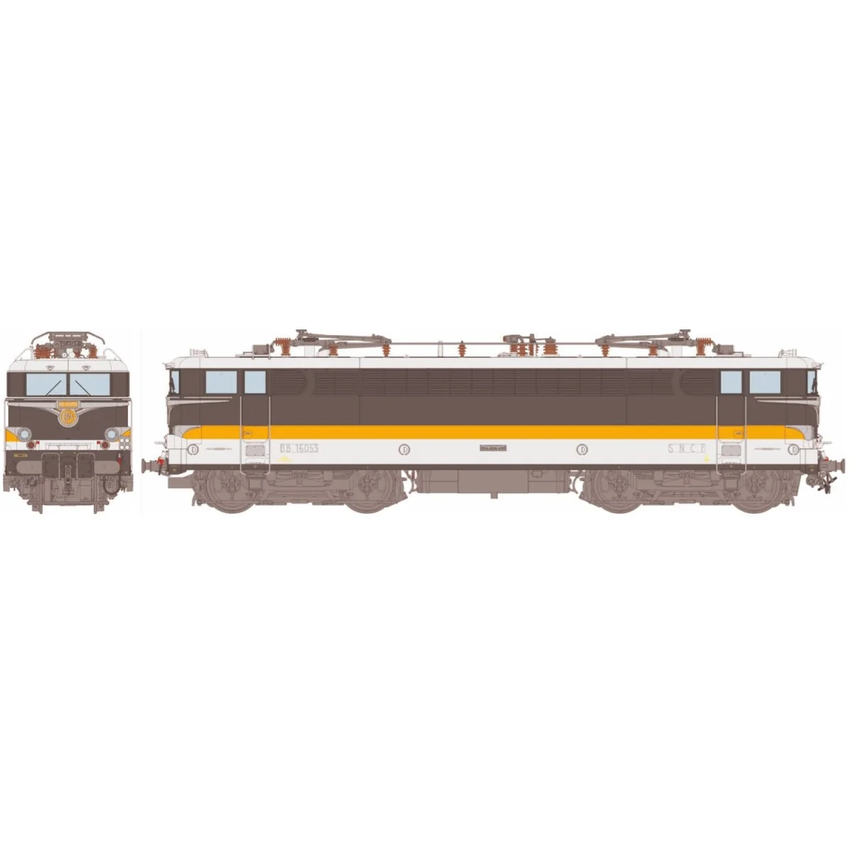 Ree Modeles MB180 BB 16053 electric locomotive, SNCF, Corail, rever...