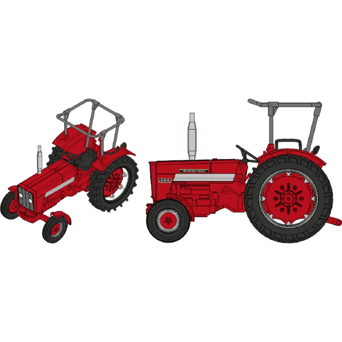 REE Modeles CB178 Tracteur Mc-Cormick INTERNATIONAL HI 624 avec arceau de sécurité Ree Modeles CB-178 - 2 REE Modeles CB178 Tracteur Mc-Cormick INTERNATIONAL HI 624 avec arceau de sécurité Ree Modeles CB-178 - 2