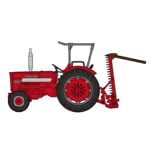 CB-182-REE Modeles CB182 INTERNATIONAL HI 624 Tractor with roll bar + Cutting Blade