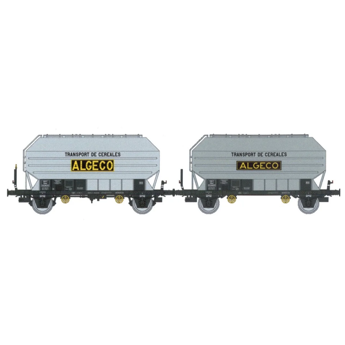 Ree Modeles WB893 Set of 2 grain wagons FRANGECO, SNCF, Algeco, ep....