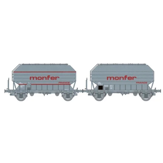 WB-896-Ree Modeles WB896 Set of 2 grain wagons FRANGECO, SNCF, Monfer, ep. IV