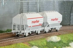 Ree Modeles WB896 Set de 2 wagons céréaliers FRANGECO, SNCF, Monfer, ep. IV Ree Modeles WB-896 - 1