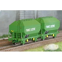 Ree Modeles WB902 Set of 2 FRANGECO grain wagons, SNCF, France Luze...