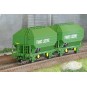 WB-902-Ree Modeles WB902 Set of 2 FRANGECO grain wagons, SNCF, France Luzerne, ep. IV