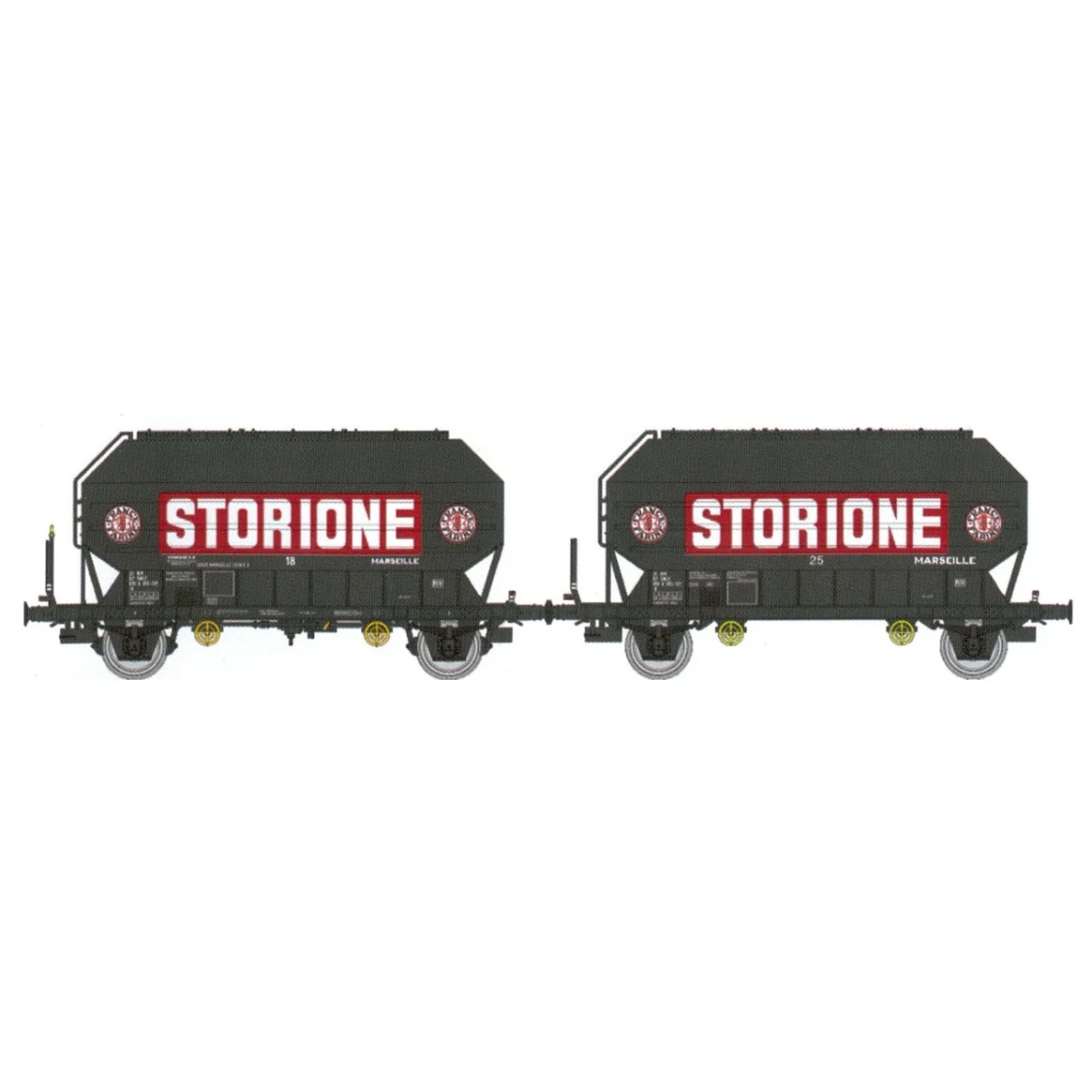 Ree Modeles WB905 Set of 2 FRANGECO grain wagons, SNCF, Storione, e...