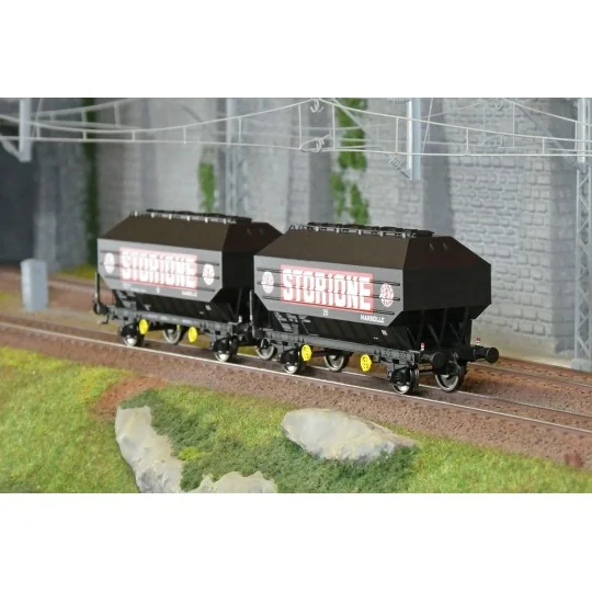 WB-905-Ree Modeles WB905 Set de 2 wagons céréaliers FRANGECO, SNCF, Storione, ep. IV