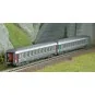 Piko_94507-Piko 94507 Set de 2 voitures Corail, 1ère et 2ème classe A10u/B11u, logo carmillon, SNCF, N - 1/160
