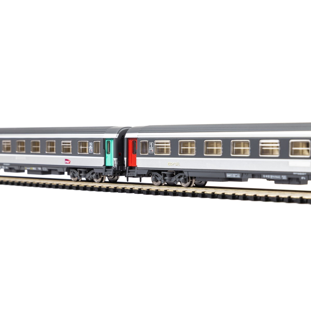 Piko 94507 Set of 2 Corail coaches, 1st and 2nd class A10u/B11u, Ca...
